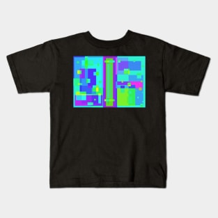 Square up Pixel pattern shirt Kids T-Shirt